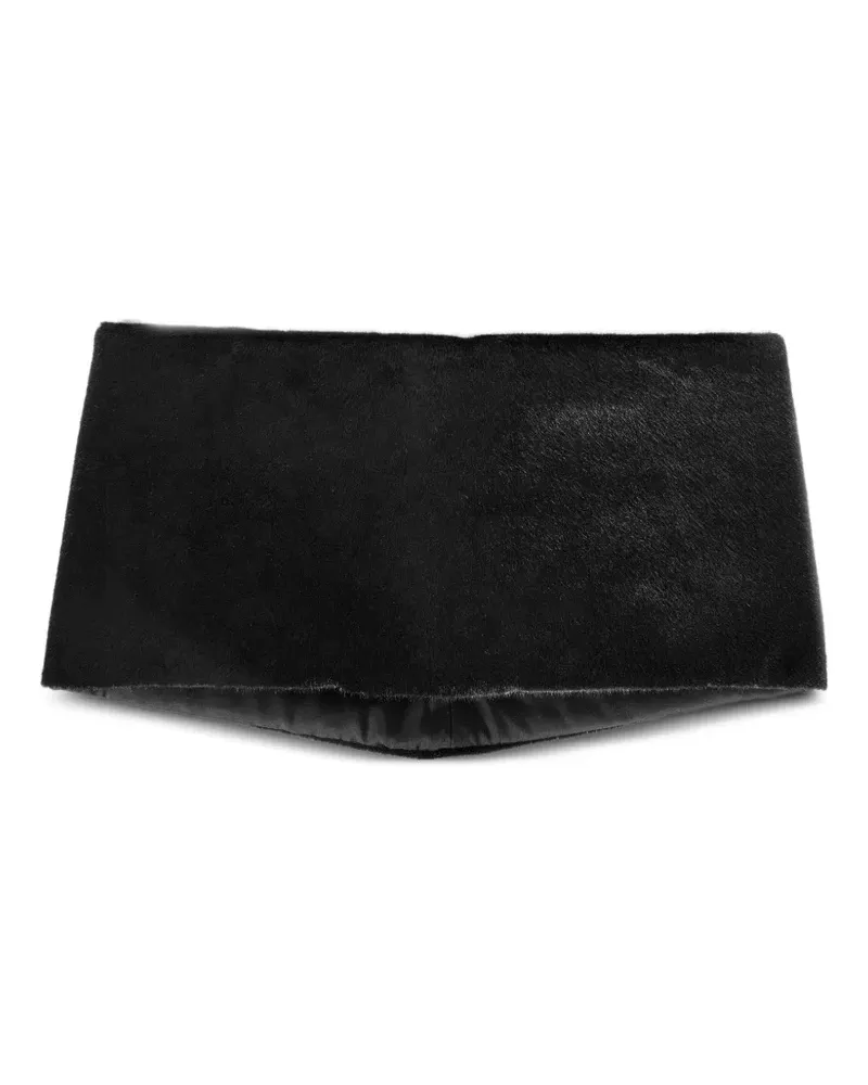 Lanvin Schlauchschal aus Kalbsfell - Schwarz Schwarz