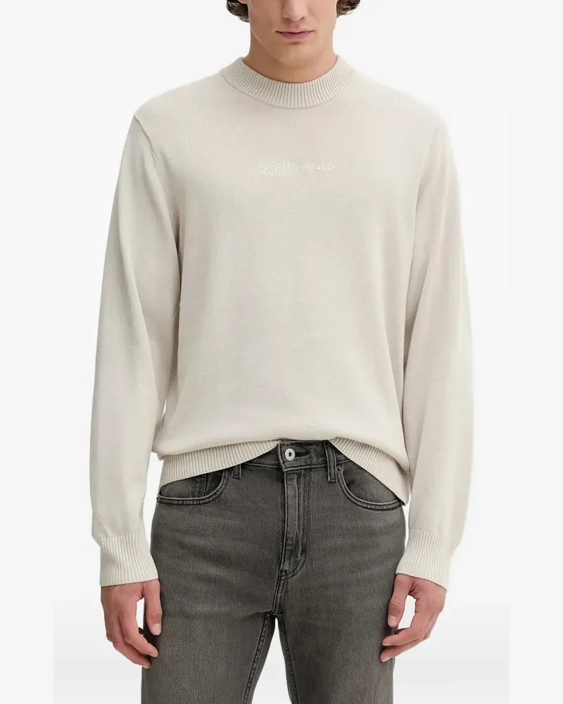 Karl Lagerfeld Pullover mit rundem Ausschnitt - Nude Nude