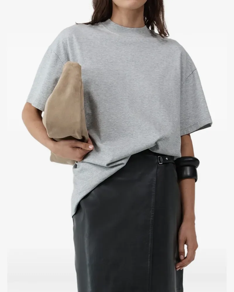 St. Agni T-Shirt mit Stehkragen - Grau Grau