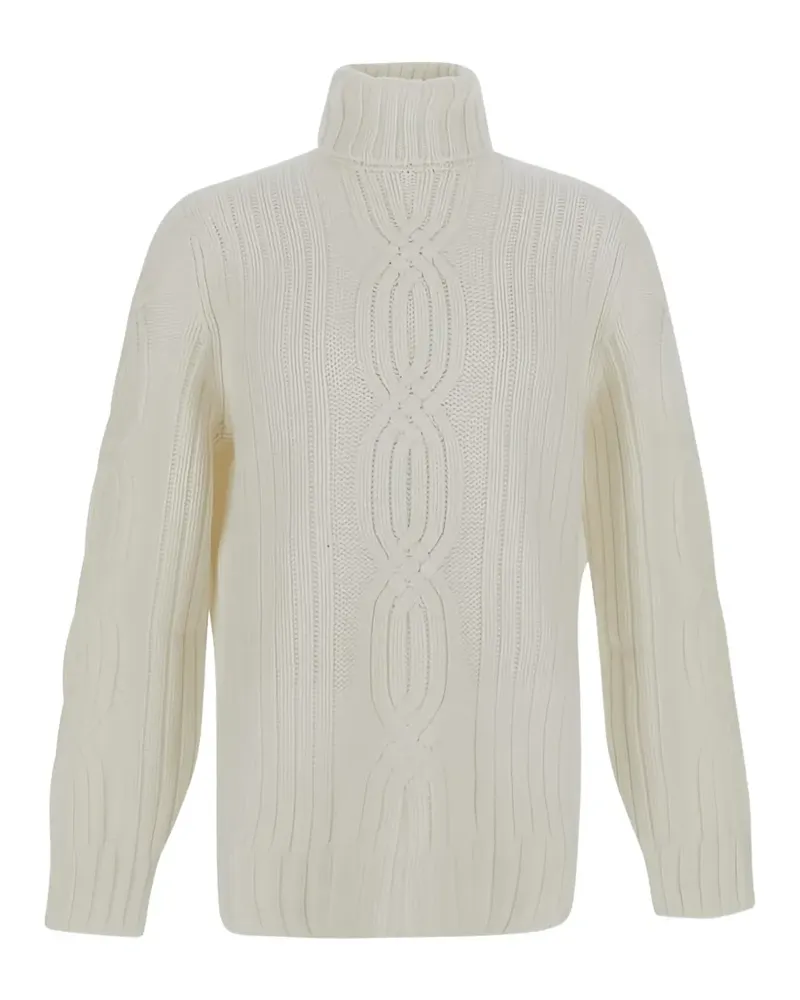 Brunello Cucinelli cable-knit turtleneck sweater - Nude Nude