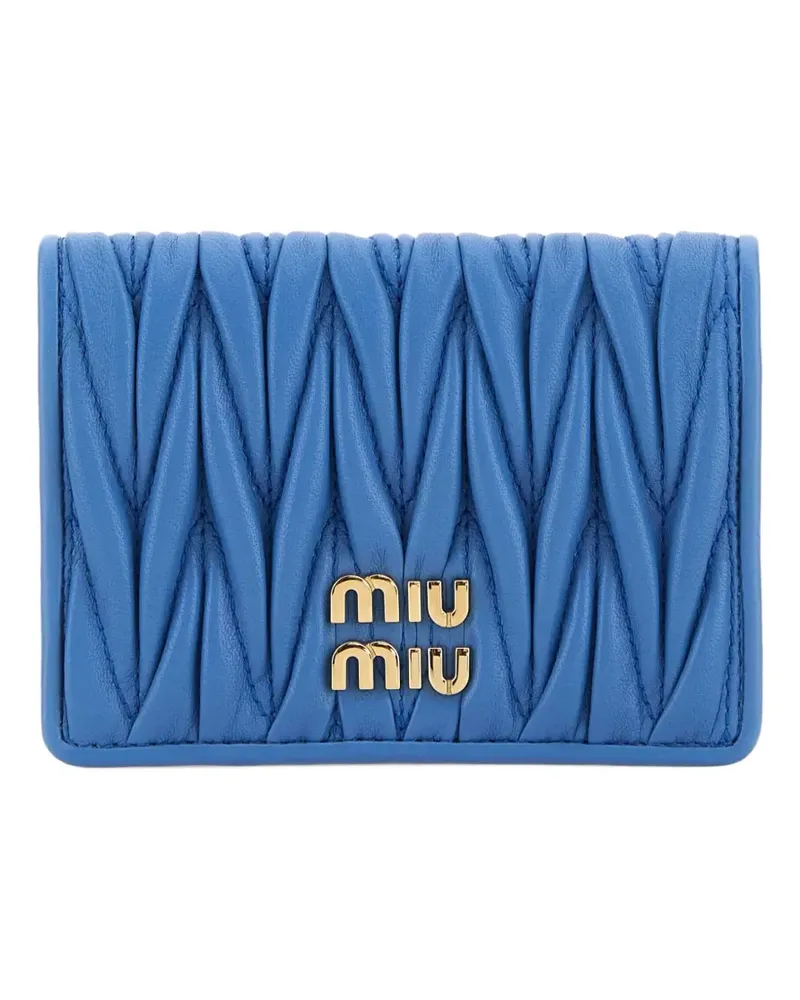 Miu Miu Klassisches Matelassé-Kartenetui - Blau Blau