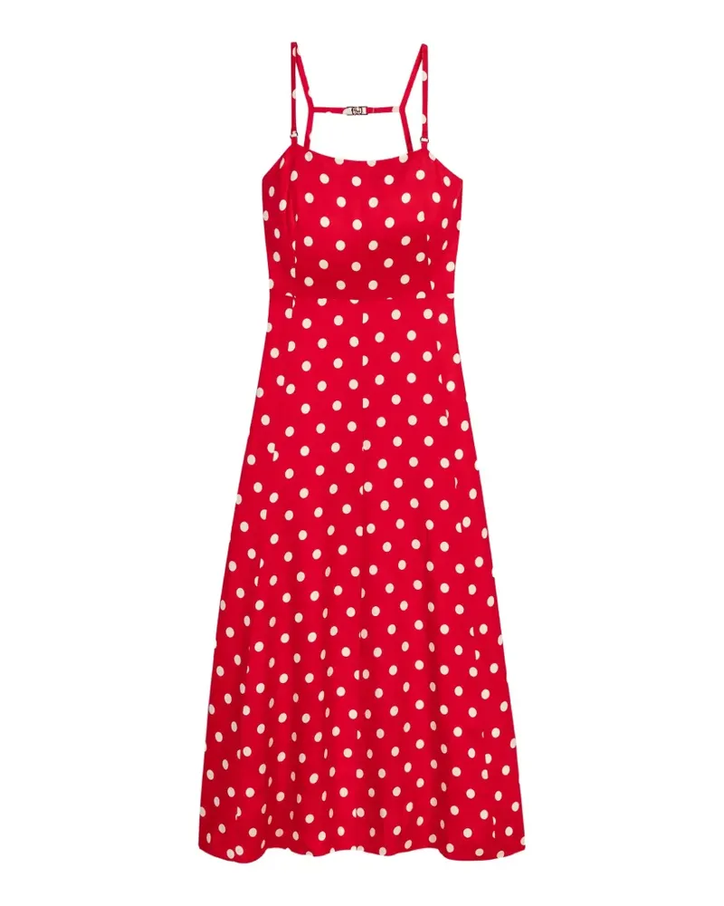Maje polka-dot midi dress - Rot Rot