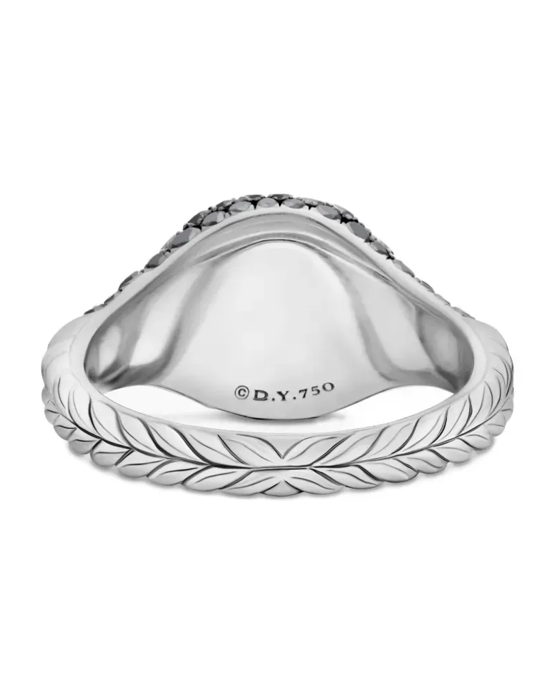 David Yurman 18kt Chevron Weißgoldring mit Diamant 10mm - Silber Silber