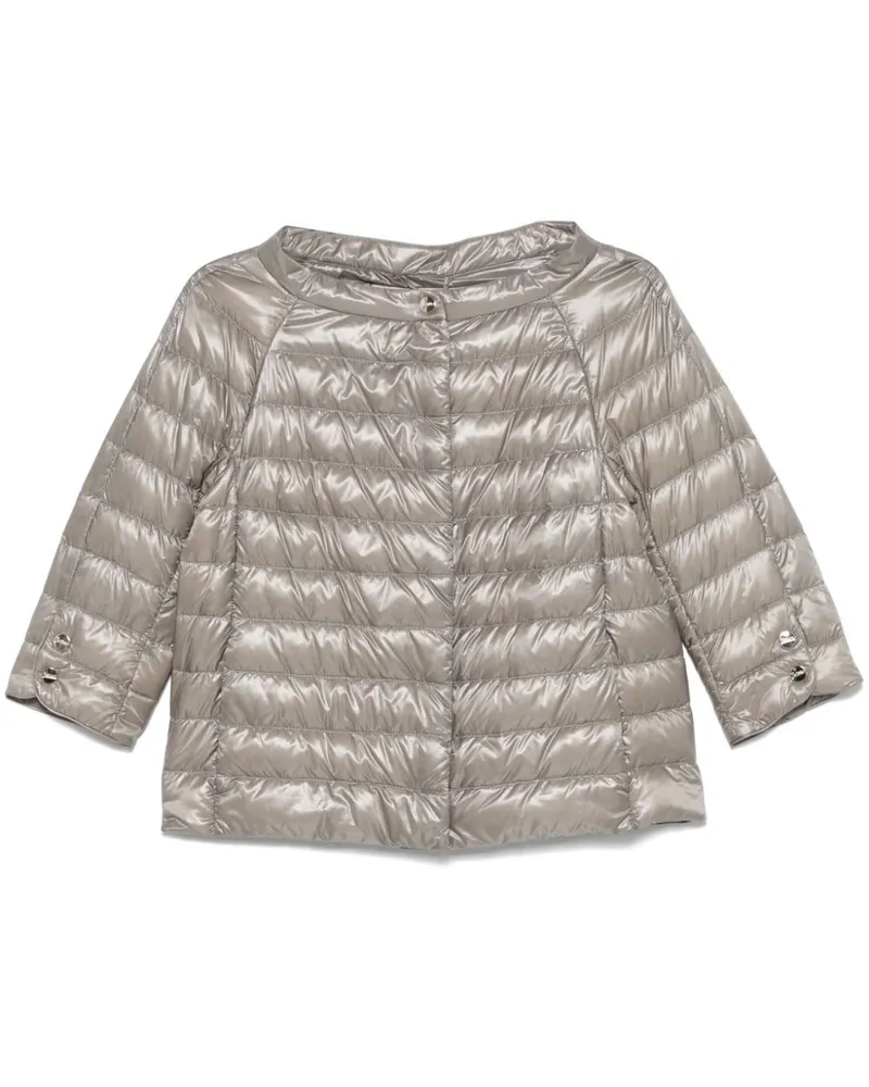 Herno Kragenlose Jacke - Grau Grau