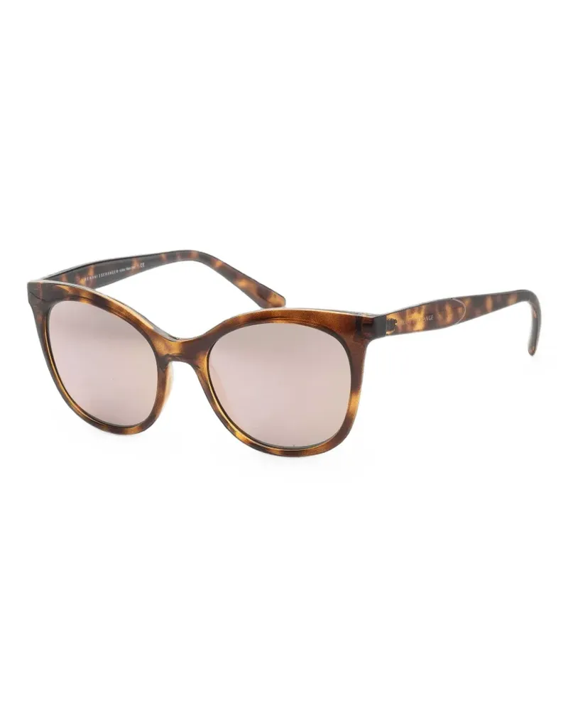 Armani Exchange Cat-Eye-Sonnenbrille in Schildpattoptik - Braun Braun
