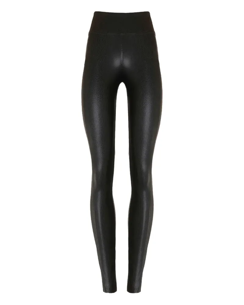 Wolford Leggings mit Python-Effekt - Schwarz Schwarz
