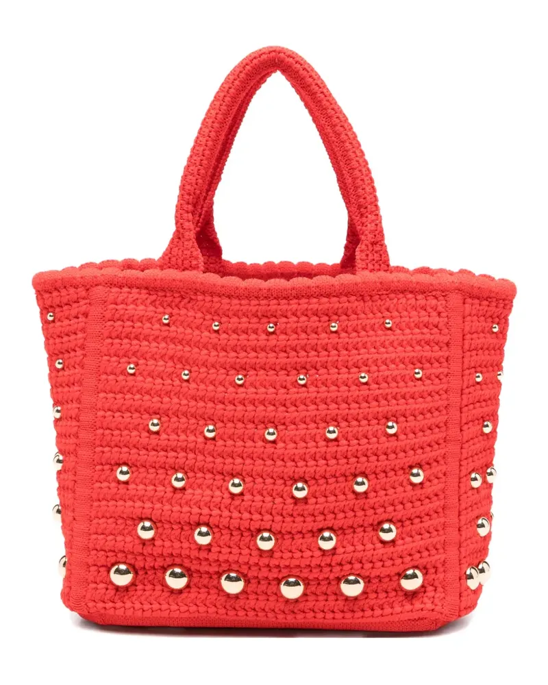 Sandro stud-embellished tote bag - Rot Rot