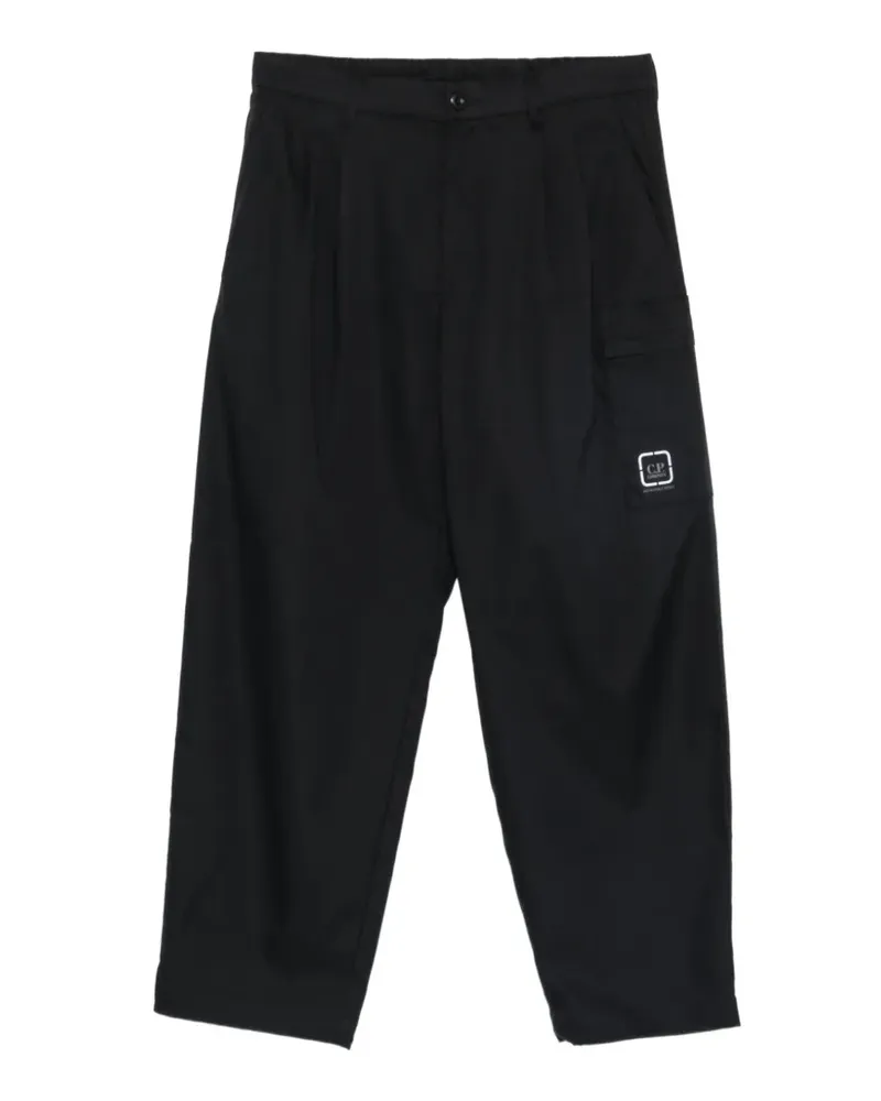 C.P. Company Metropolis Series Cargohose mit Falten - Schwarz Schwarz