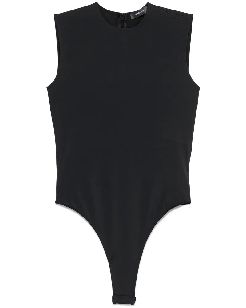 Thierry Mugler Body mit Logo - Schwarz Schwarz