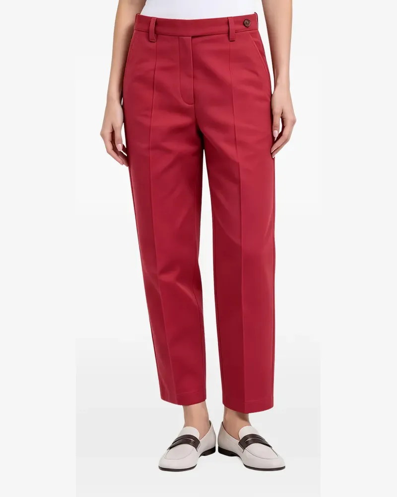 Brunello Cucinelli Gerade Cropped-Hose mit Bügelfalten - Rot Rot