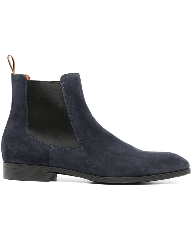 Santoni Chelsea-Boots aus Wildleder - Blau Blau