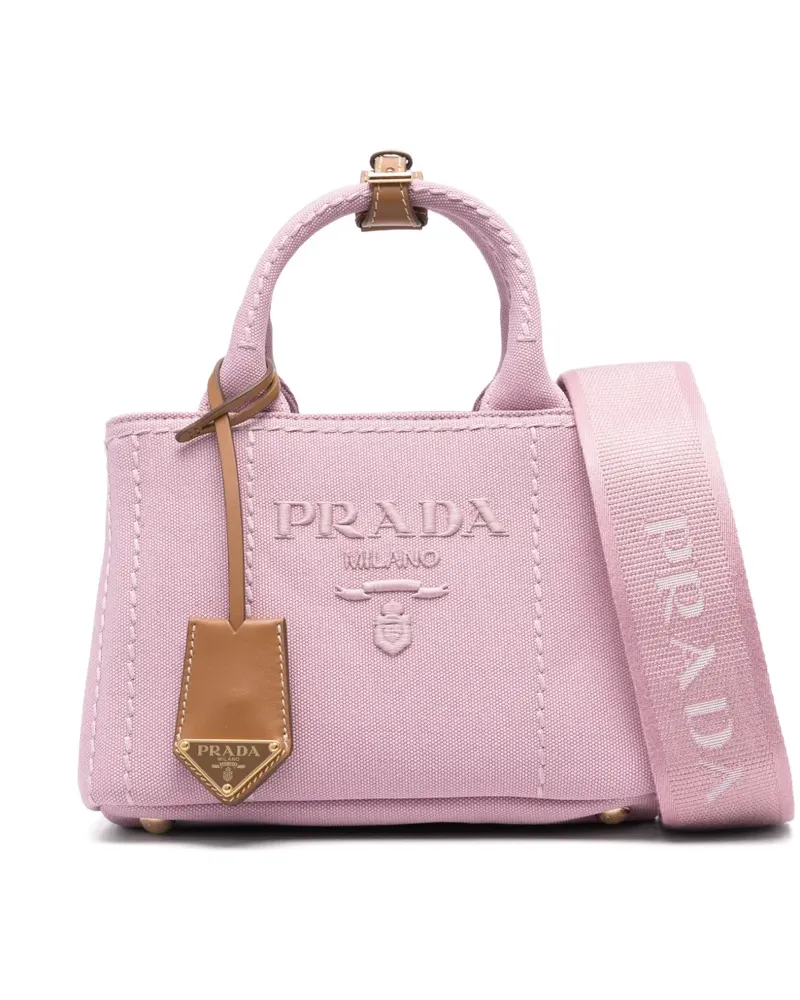 Prada Tote Bag mit Logo-Stickerei - Rosa Rosa