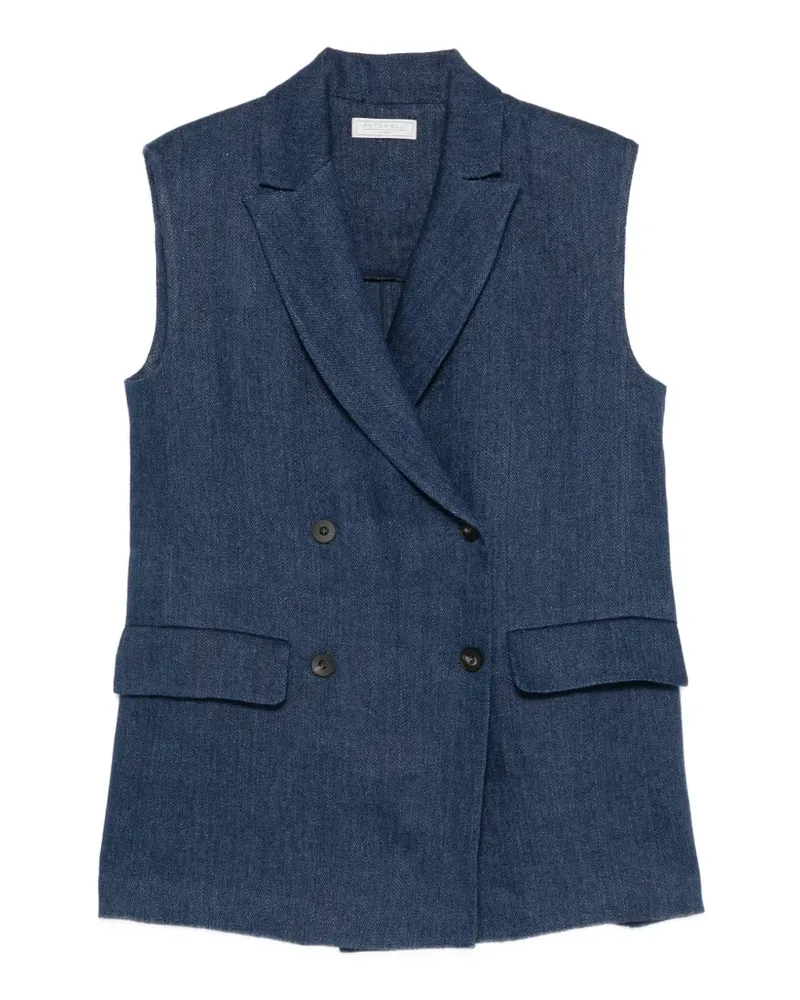Antonelli Firenze double-breasted sleeveless blazer - Blau Blau