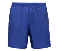 Badeshorts mit Logo-Print - Blau