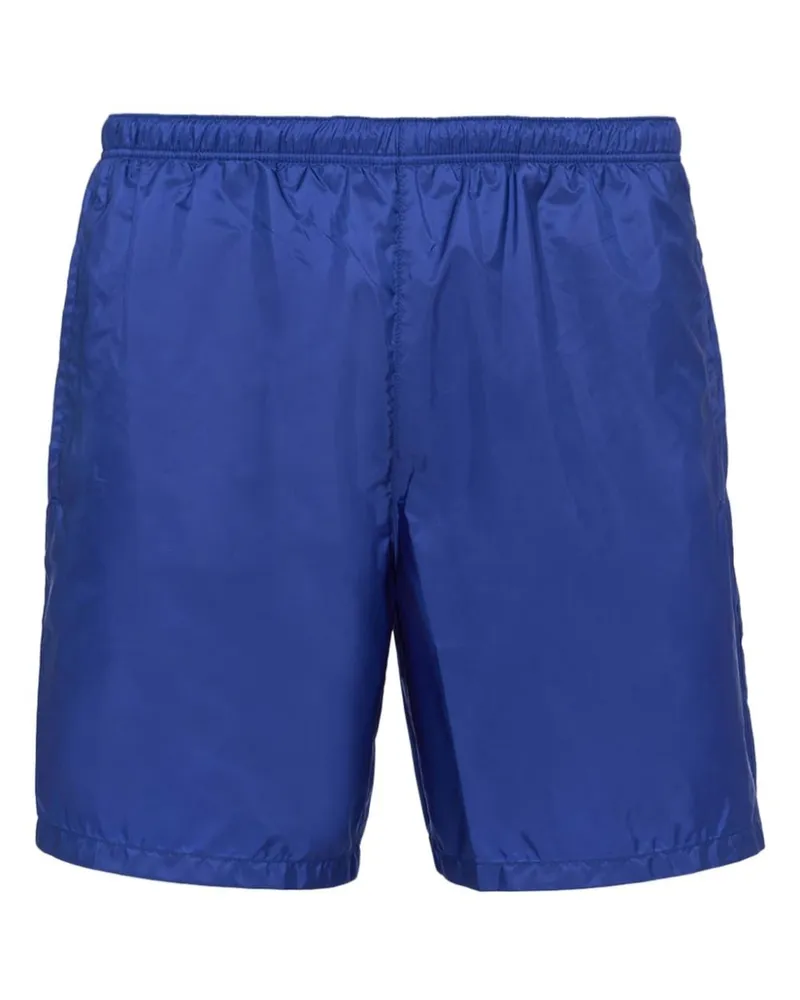 Prada Badeshorts mit Logo-Print Blau