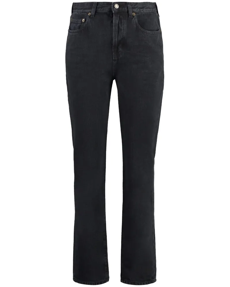 Saint Laurent Jeans mit geradem Bein - Schwarz Schwarz