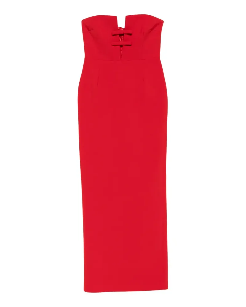 The New Arrivals Ilkyaz Ozel dow-detail strapless maxi dress - Rot Rot