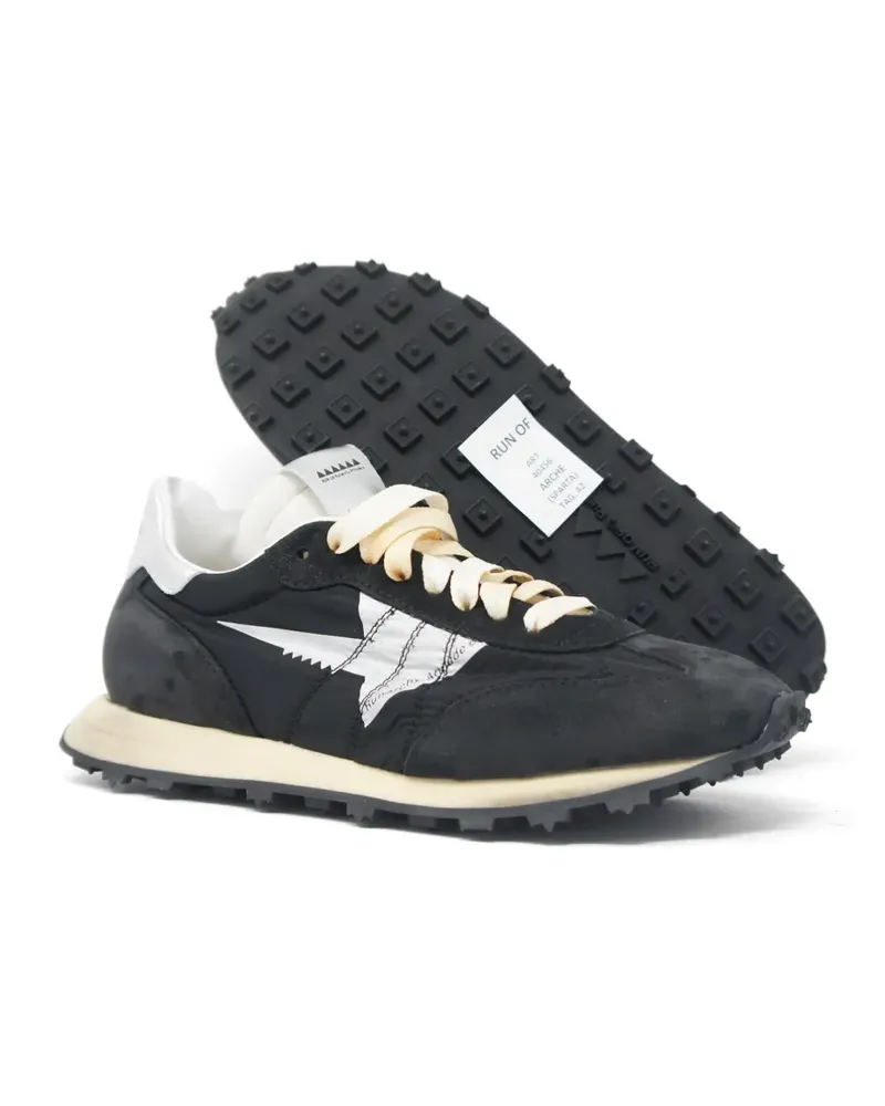 RUN OF Sneakers mit Stern - Schwarz Schwarz