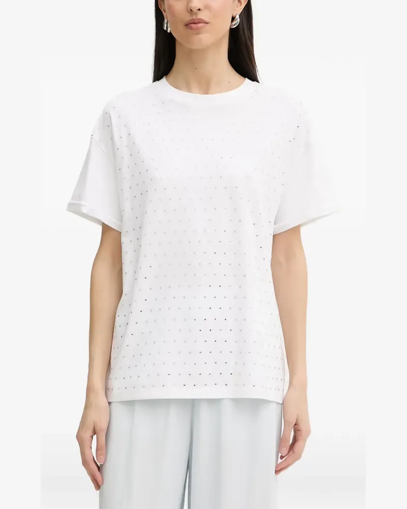 Silvian Heach T-Shirt mit Kristallen - Weiß Weiß