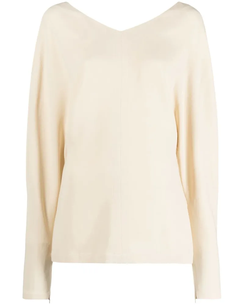 Stella McCartney Bluse mit V-Ausschnitt - Nude Nude