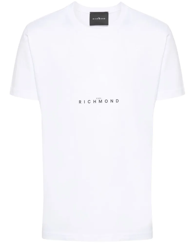 John Richmond T-Shirt mit Logo-Print Weiß