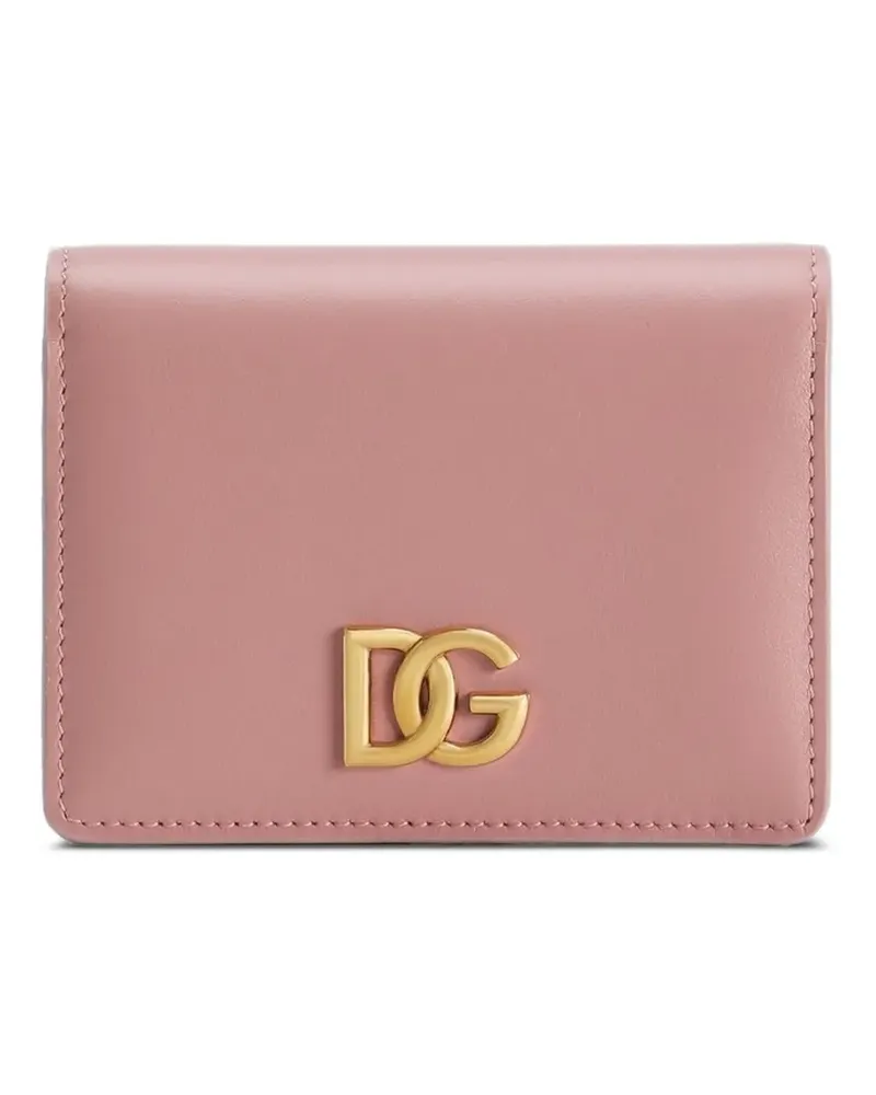 Dolce & Gabbana Portemonnaie mit DG-Schild - Rosa Rosa