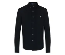 Button-down-Hemd mit Logo - Schwarz