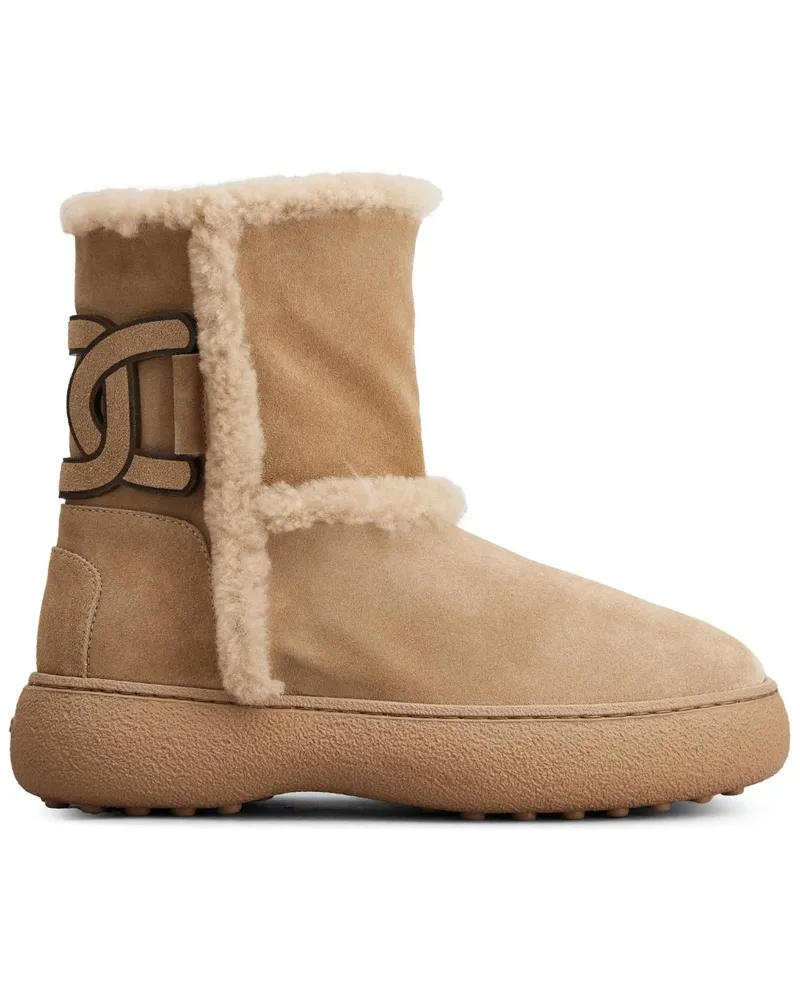 TOD'S Stiefel mit Logo - Nude Nude