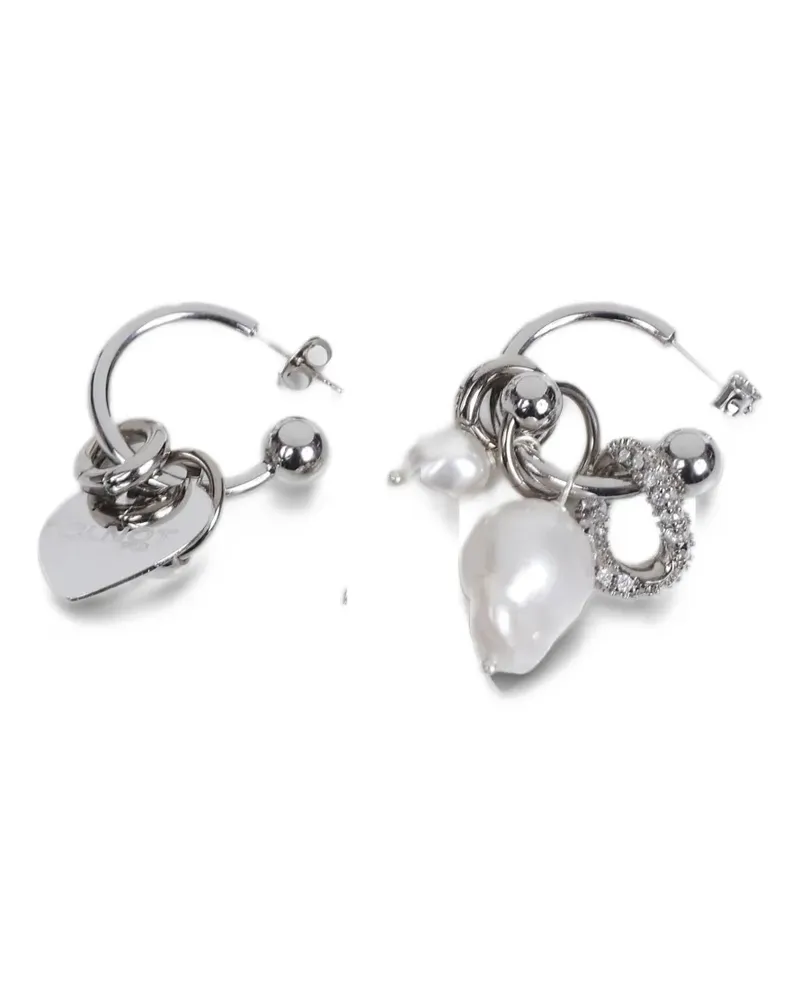 Justine Clenquet Agyness pearl-pendant earrings - Silber Silber