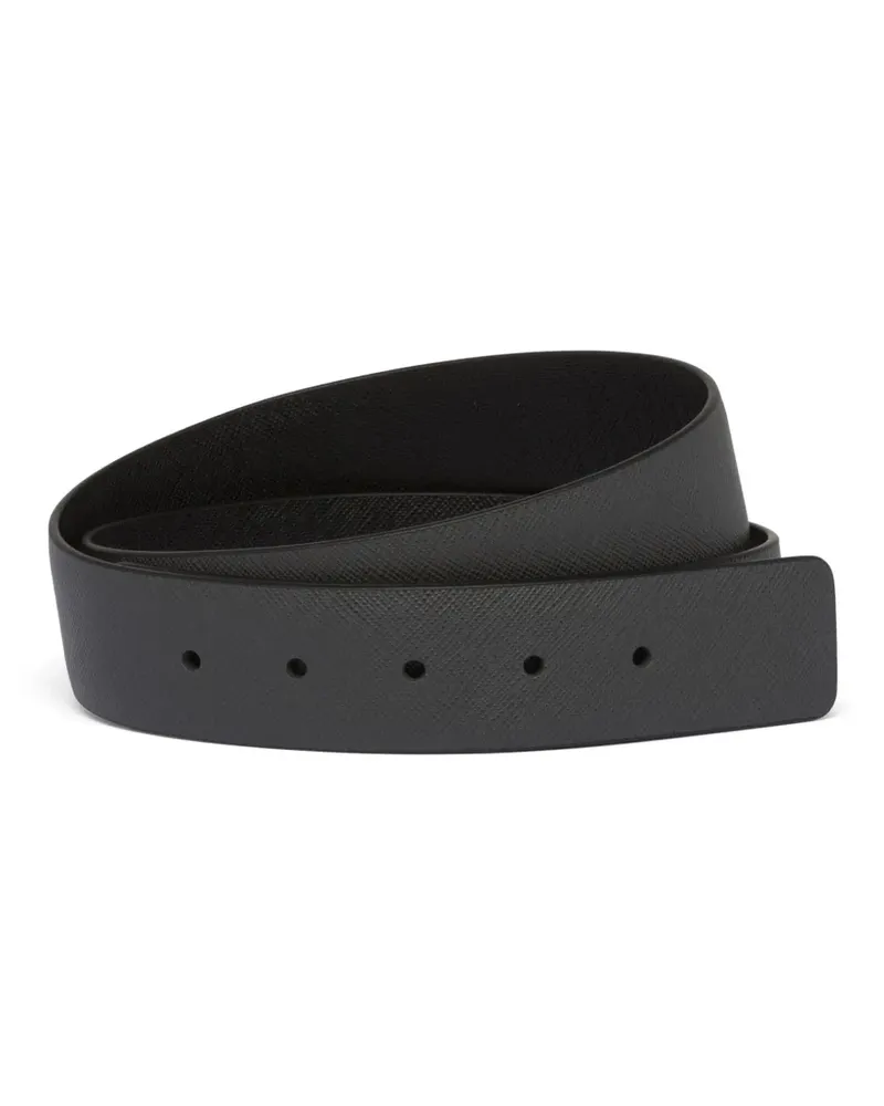 Prada Wendbarer Gürtelriemen aus Saffiano-Leder - Custom Belts - Grau Grau