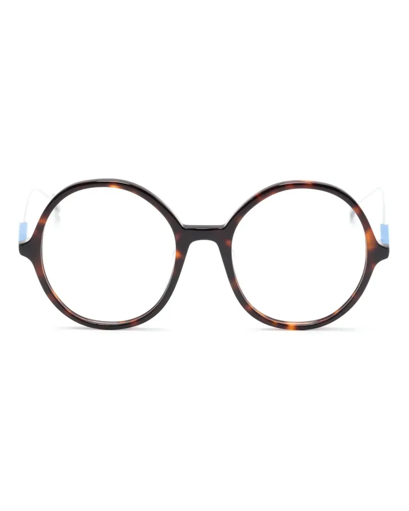 Eyepetizer Runde Brille in Schildpattoptik - Braun Braun