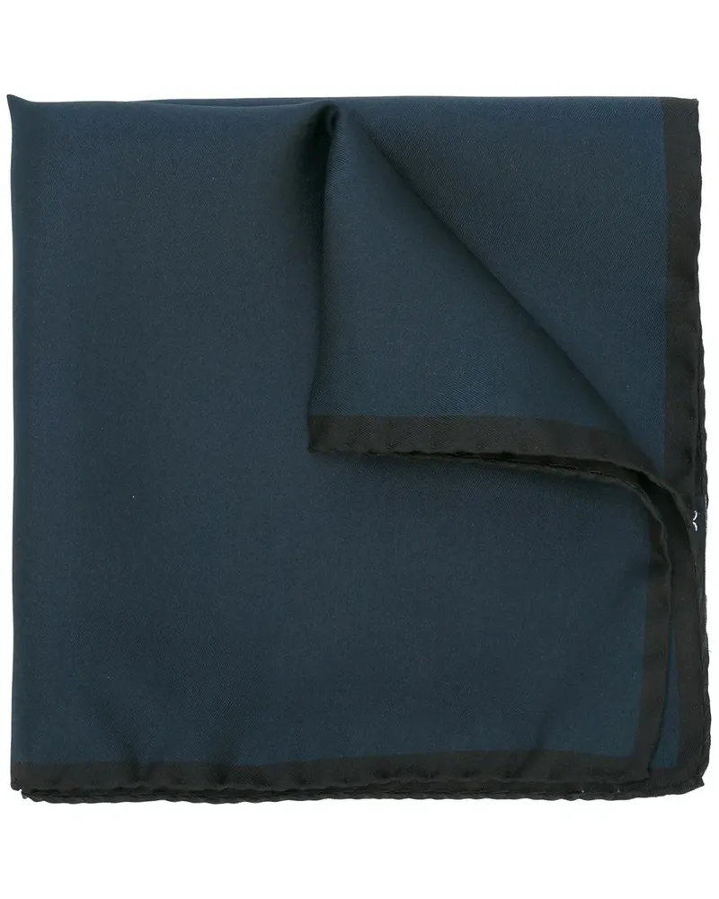 Dolce & Gabbana Seiden-Einstecktuch mit Kronenmotiv - Blau Blau