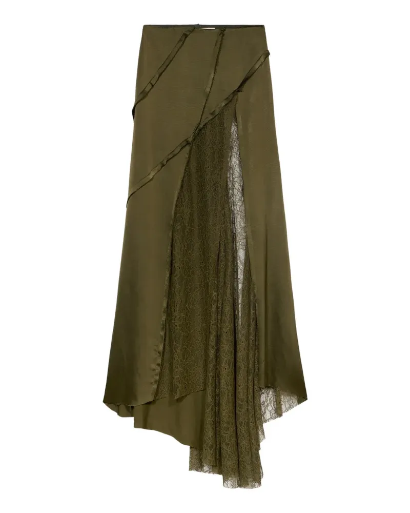 Blumarine Rock mit Spitzen-Overlay - Grün Grün