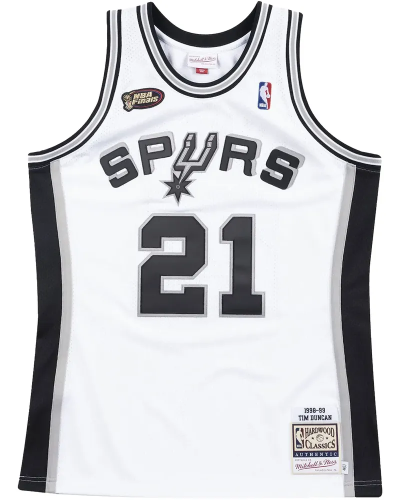 Mitchell & Ness NBA Authentic "Spurs 1998 Tim Duncan" Trikot - Weiß Weiß