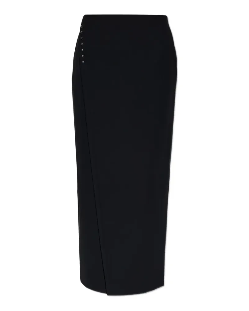 Emporio Armani stud-embellished wrap-maxi skirt - Schwarz Schwarz