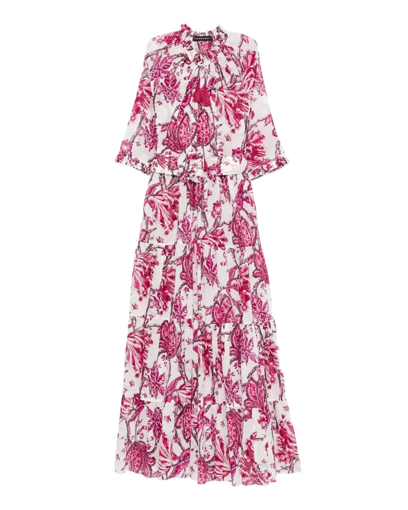 Samantha Sung Eva floral-print tiered dress - Rosa Rosa