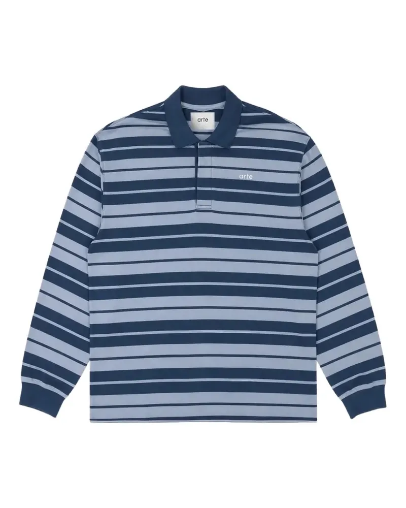 Arte Antwerp Gestreiftes Poloshirt - Blau Blau