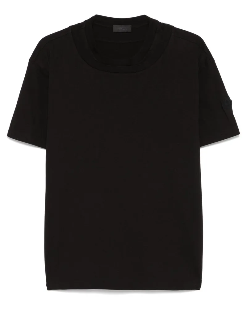 Moncler Klassisches T-Shirt - Schwarz Schwarz
