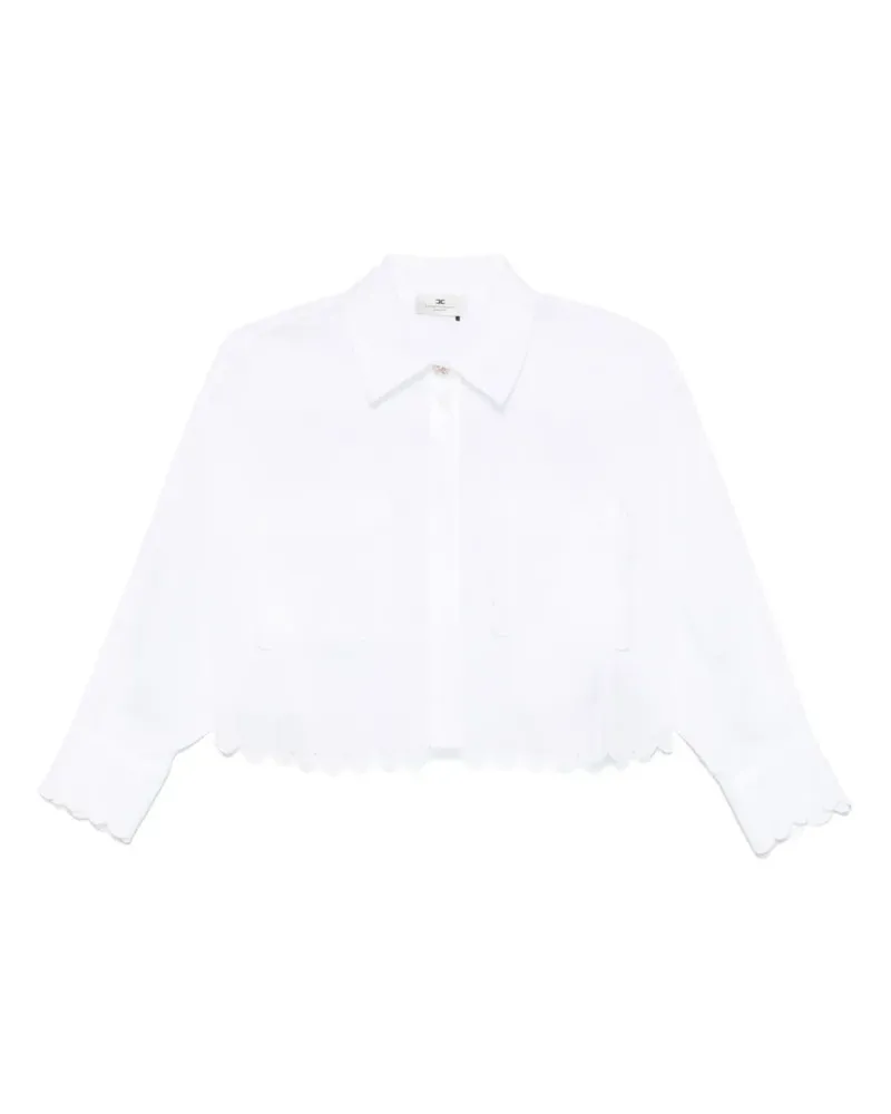 Elisabetta Franchi Hemd mit Logo-Stickerei - Weiß Weiß
