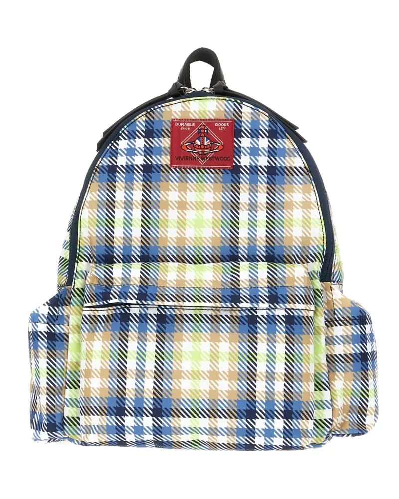 Vivienne Westwood tartan-pattern backpack - Blau Blau