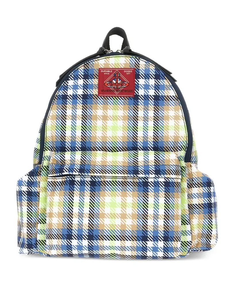 Vivienne Westwood tartan-pattern backpack - Blau Blau