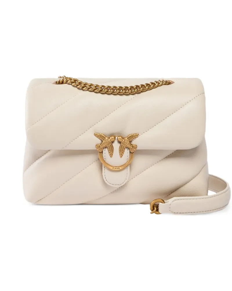 Pinko Kleine Love Schultertasche mit Maxi-Steppung - Nude Nude