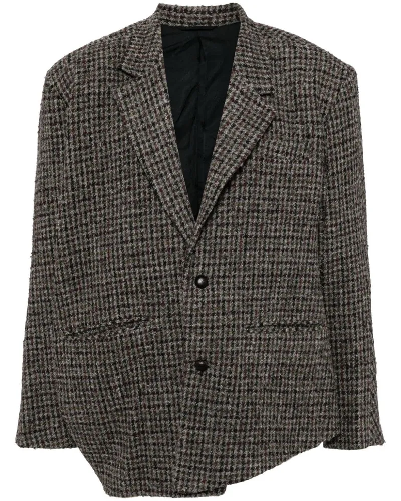 Doublet Zombie Silhouette Tweed-Blazer Grau