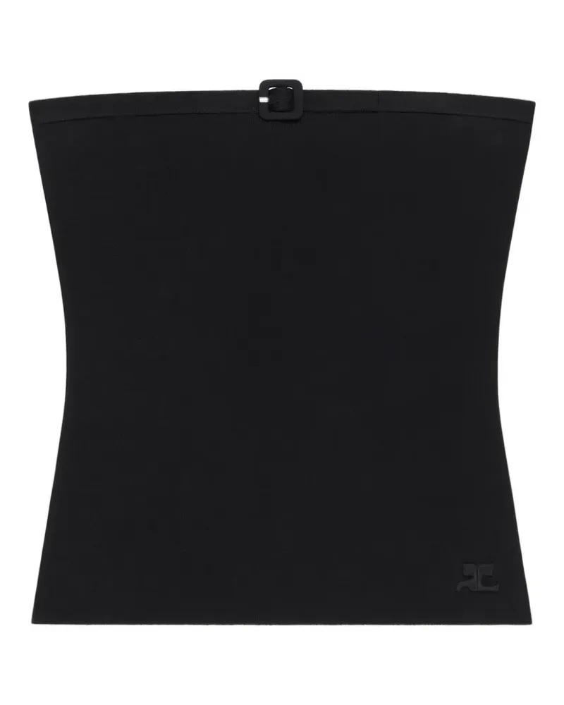 Courrèges Schlauchtop mit Schnalle - Schwarz Schwarz