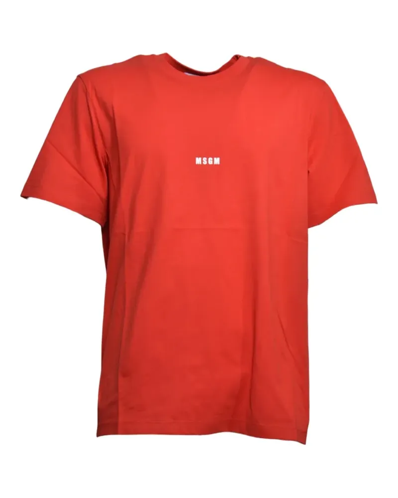 MSGM T-Shirt mit Logo - Rot Rot