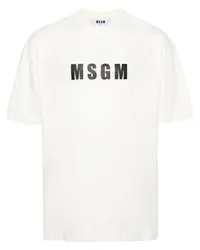 MSGM T-Shirt mit Logo-Print Nude