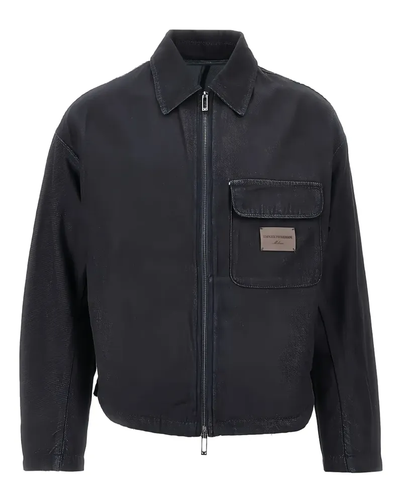 Emporio Armani Klassische Jeansjacke - Blau Blau