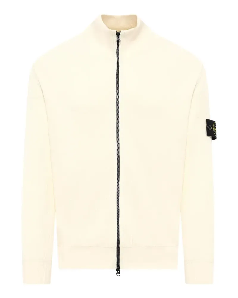 Stone Island Gerippter Cardigan mit Reißverschluss - Nude Nude