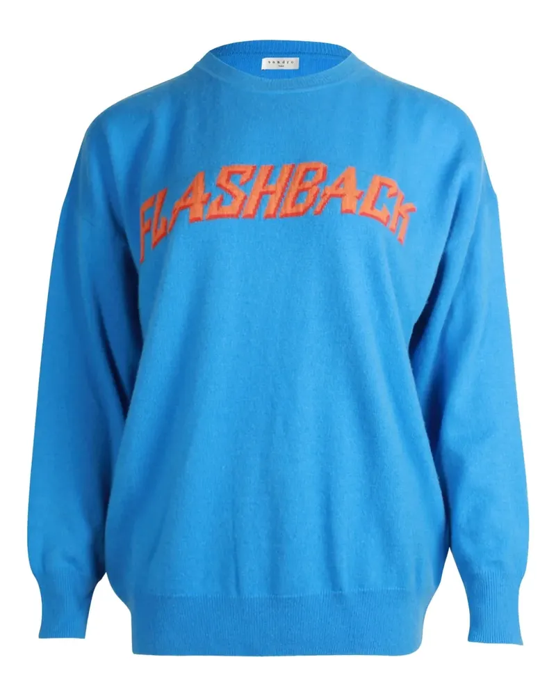 Sandro Flashback Pullover mit Print - Blau Blau