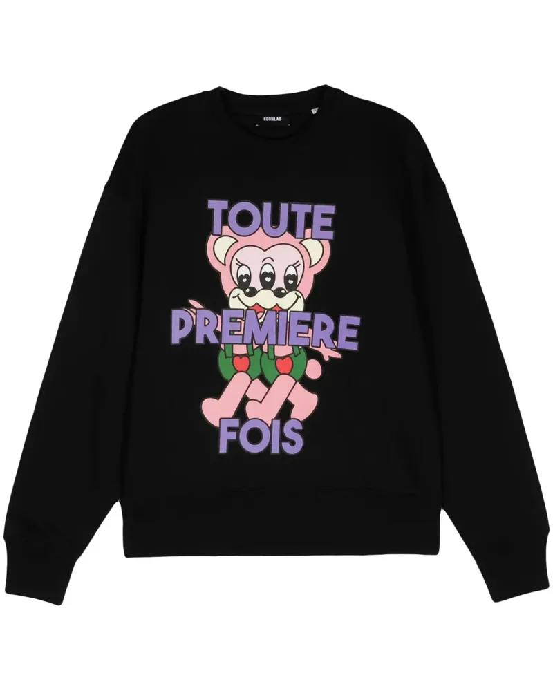 Egonlab Sweatshirt mit Teddy - Schwarz Schwarz